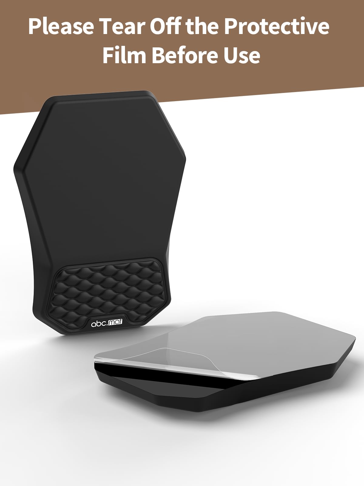 Gomitiere da scrivania 2 in 1 a forma di L, cuscino ergonomico per scrivania e tappetino per mouse con poggiapolsi, morbido supporto in memory foam per polso, braccio, gomito, base antiscivolo, nero