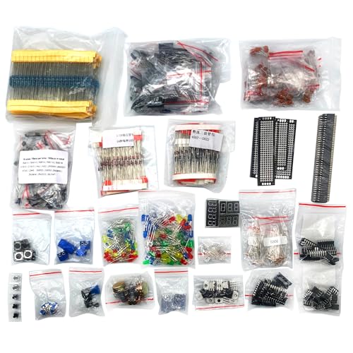 Electronic Component Kit Total 2050 Pcs, LED Diodes, Resistors, Electrolytic Capacitor Package, Common Diodes, Ceramic Capacitors, Digital Tube,Common Transistor,Integrated Circuit Assortment Box - Image 6