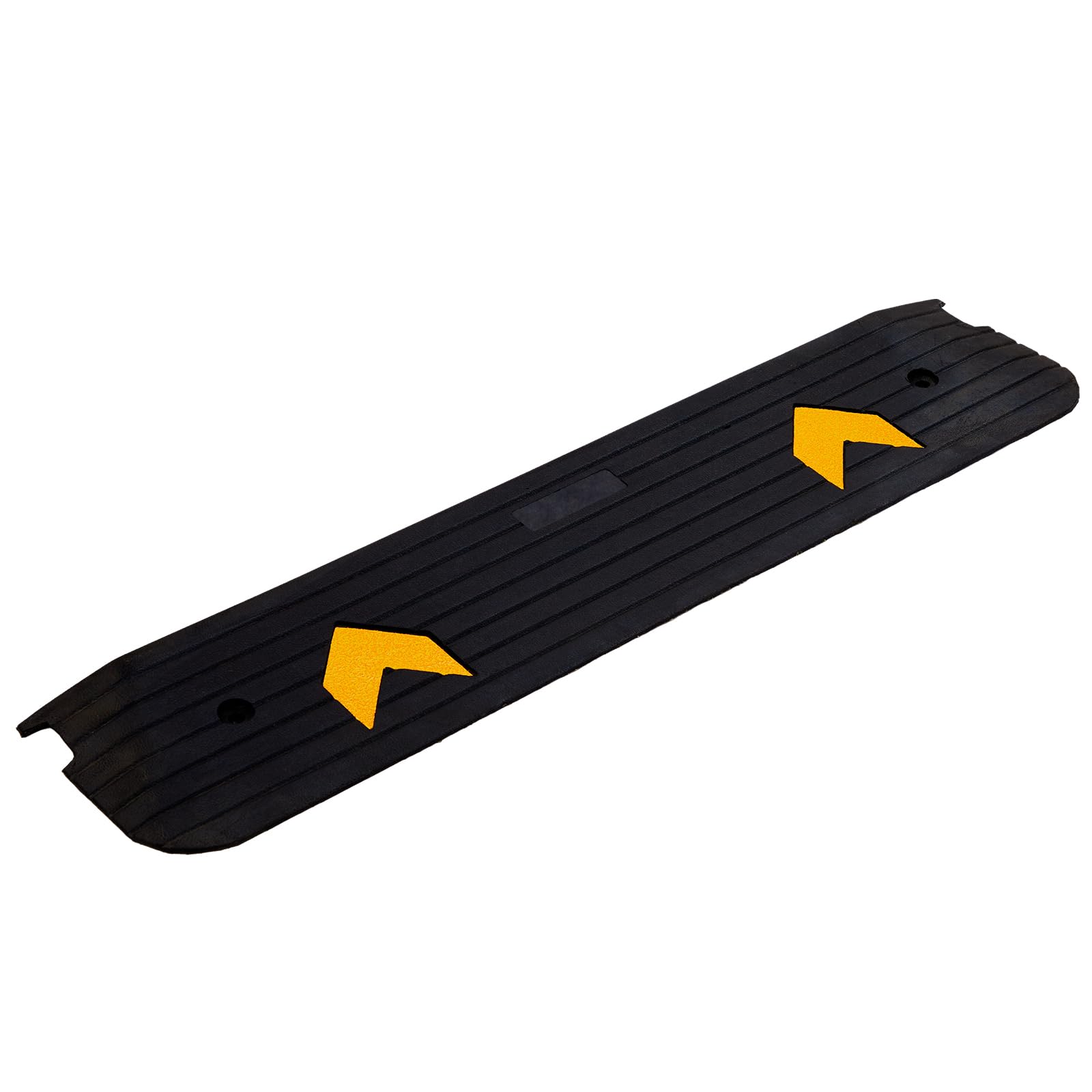 1" rise height rubber threshold ramp, 44.5" l x 9.5" w heavy-duty 33069 lbs capacity curb driveway non-slip wheelchairs ramps for cars, wheelchairs, bikes, motorcycles with reflective markings