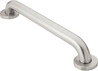 Moen 8912 12-Inch Stainless Steel Grab Bar - ADA Compliant Bathroom Safety for Seniors, Showers, Tubs, 500 lb Support
