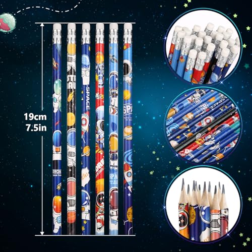 Set de 24 lápices espaciales para niños multicolor miniatura 3