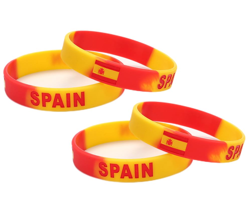 4 pulseras de silicona de la Copa Europea, pulseras de animación de fútbol, pulseras de recuerdo de baloncesto y voleibol