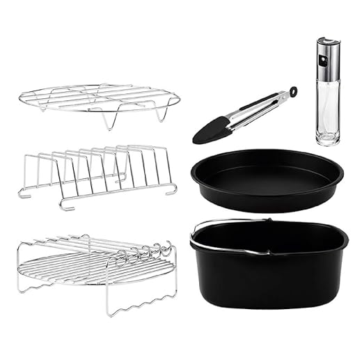 Cecotec Zubehör-Set für Fritteuse Öl frei von 5 bis 6,5 l Cecofry Pack Zubehör, 8 Zubehör, Antihaftbeschichtung, spülmaschinenfest, BPA-frei