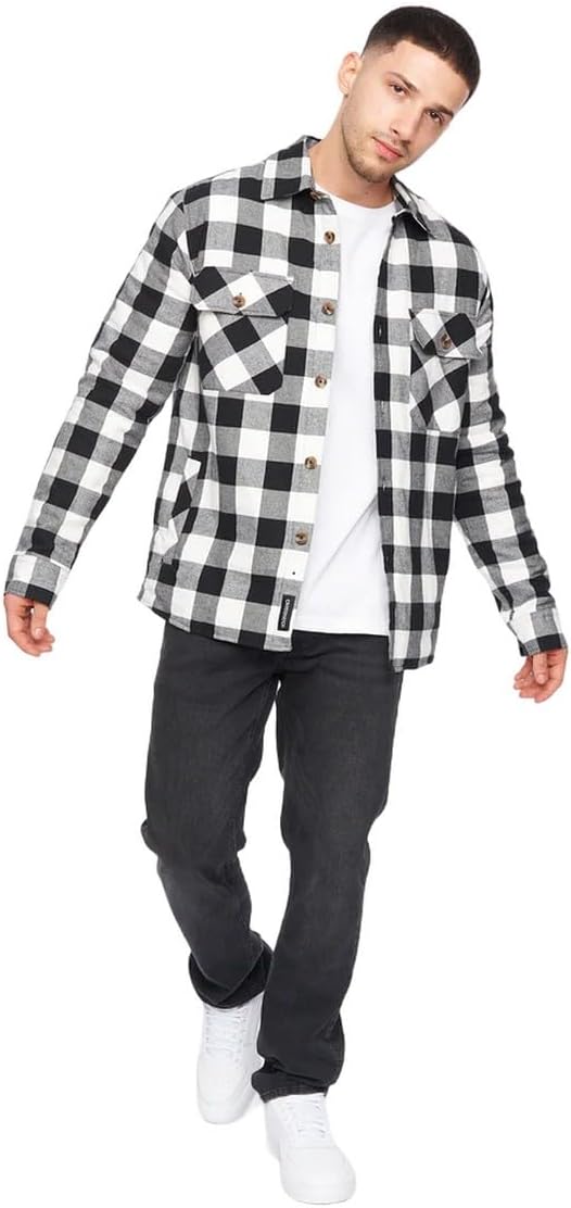 Crosshatch Mens Demaro Checked Lined Overshirt