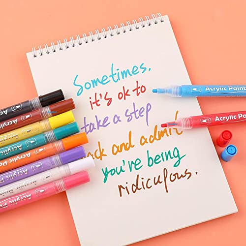 Image of FunBlast Acrylic Marker Colors Set,Set Of 15 Colors Acrylic Bold Point Marker Pens,Water Based Paint Pen For Rock Painting,Canvas,Photo Album,Craft,School Project,Glass,Ceramic,Wood,Metal,Multicolor