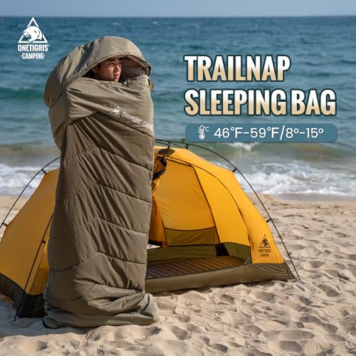 OneTigris Trailnap Bolsa de Dormir 3 Estaciones Extra Ancha y Cálida para Camping y Senderismo miniatura 3