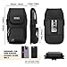 Perilogics Nylon Cell Phone Holster Compatible with iPhone 17 Pro Max, 16 Pro Max, 16 Plus, 15 Pro Max, 15 Plus, 14 Pro Max with Rugged Case, Belt Clip Pouch with Zipper Storage & Card Slot