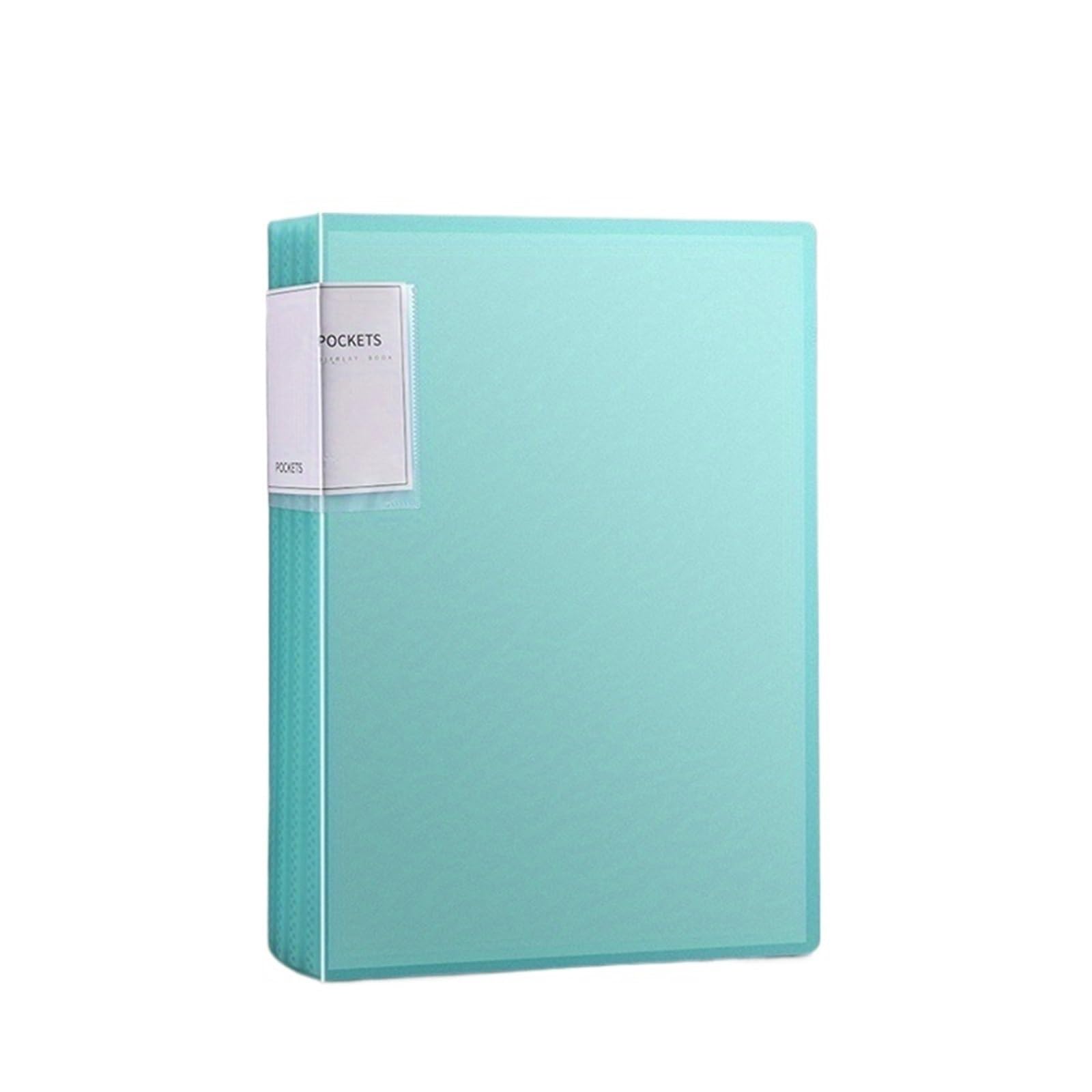 Raccoglitore portfolio da 2 pezzi con buste in plastica, cartella tascabile protezioni in fogli trasparenti, display 60 pagine per Casa, Ufficio(Green)