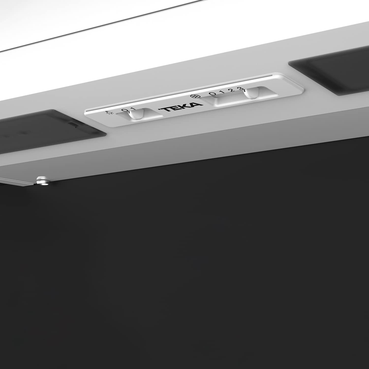 TEKA Campana Extractora Integrada 60 cm, 1 Motor, 3 Velocidades, 284 m3/h, 2 Lámparas LED, Mandos Mecánicos Deslizantes, NR1 63020 SOS