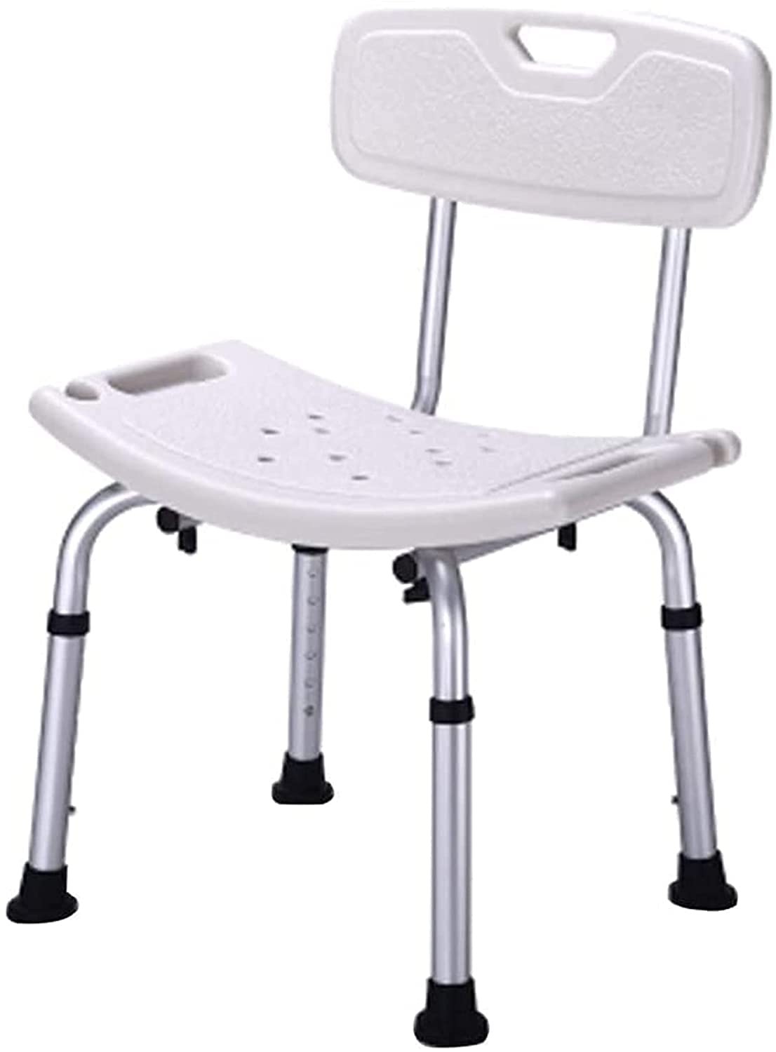 Siège de salle de bain portable et tabouret de douche ergonomique à hauteur réglable 6 positions