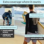 Surf Squared Men's Wetsuit Top Jacket 2mm or 3mm - Neoprene Long Sleeve for Warmth & Comfort, Extended Back Flap - Ideal for Surfing, Snorkeling & Watersports - Image 5
