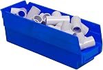 Akro-Mils 30120 Bacs de rangement en plastique, bacs de stockage lourds pour l'organisation du garage, du placard et du tiroir, 12" x 4" x 4", Bleu, 24-Pack