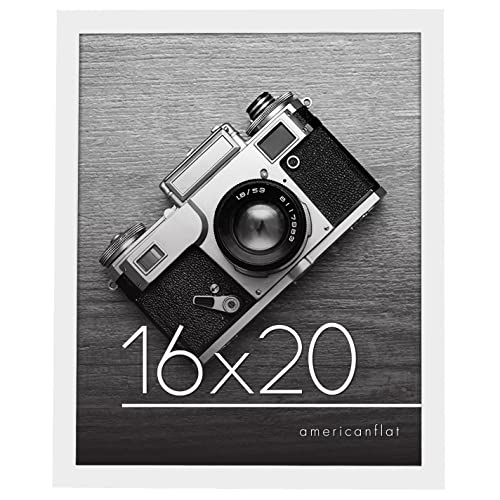 Americanflat 16X20 Poster Frame In White - Composite Wood With Polished Plexiglass - Horizontal And Vertical Formats For Wall With Included Hanging Hardware #TOP19