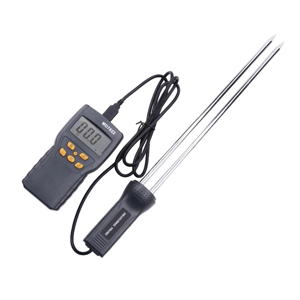 Jnchdghwa MD7822 Digital Moisture Meter 2%-30% LCD Display for Grains Contains Humidity Tester for Wheat Corn Rice Paddy