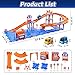 Toddler Toys for 3 4 5 6 Year Old Boys Kids Girls, 59 Pcs Puzzle Track Car Set for Kids Boys Toddlers 3-5 4-6, 3-Tier Puzzle Race Tracks Car Toys Set, Race Track Birthday for Toddlers