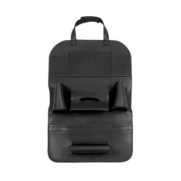 Oshotto Car Backseat Storage Organizer Phone Holder,Multi-Pocket for Bottles, Tissue Boxes,Kids Toy Storage and Great Travel Accessory Compatible with Hyundai Creta 2020-2021 (Black)