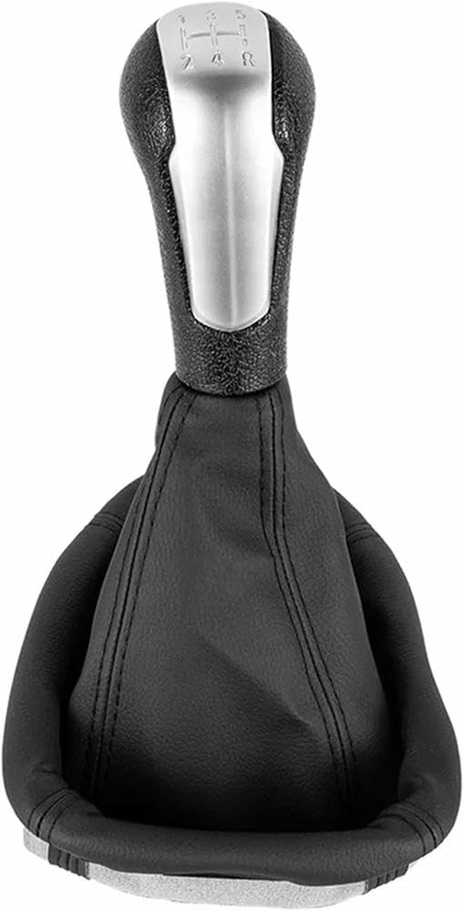 Gznbb Matte Silver Car Manual Gear Shift Knob Boot Cover Gaiter Lever Shifter Handle Stick, For Chevy For Spark M300 2011 2012-2015