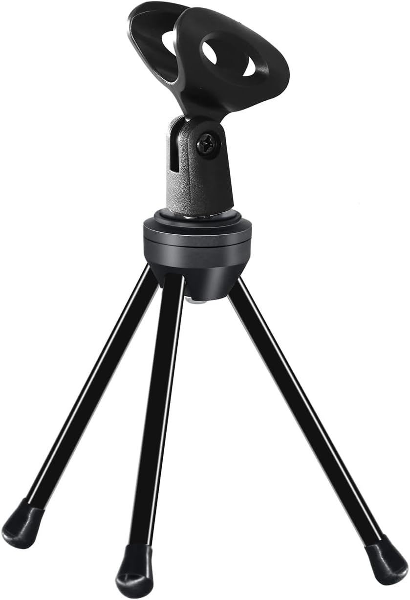 Desk Microphone Stand with Mic Clip Holder, Foldable Tripod with Non-slip Feet Adjustable Desktop Mic Stand, Ideal for Podcast, Online Chat, meetings with dynamic mics Like SM58 57 PGA48 etc. Desk Microphone Stand with Mic Clip Holder, Foldable Tripod with Non-slip Feet Adjustable Desktop Mic Stand, Ideal for Podcast, Online Chat, meetings with dynamic mics Like SM58 57 PGA48 etc.