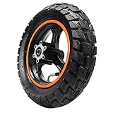 80/65-6 Scooter Tire,Front tires Wheel Aluminium hub, 10 Inch Replacement Thickened Pneumatic Tyres for Electric Scooter 255x80 10x3.0 scooter inner tubes(off road)