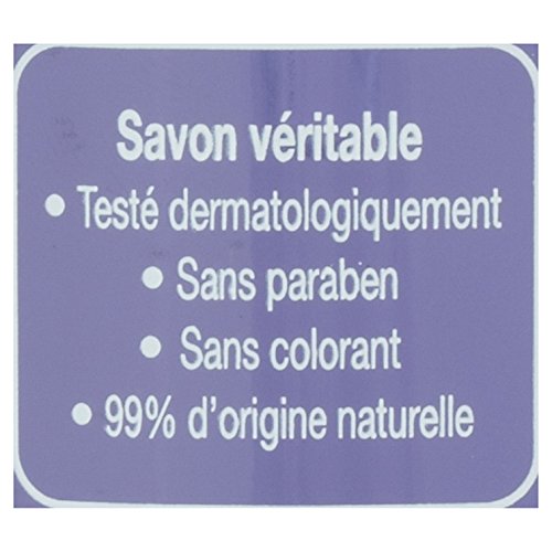 Jabón le Naturel – jabón extrapuro de Marsella con miel de lavanda – 500 ml – 2 unidades