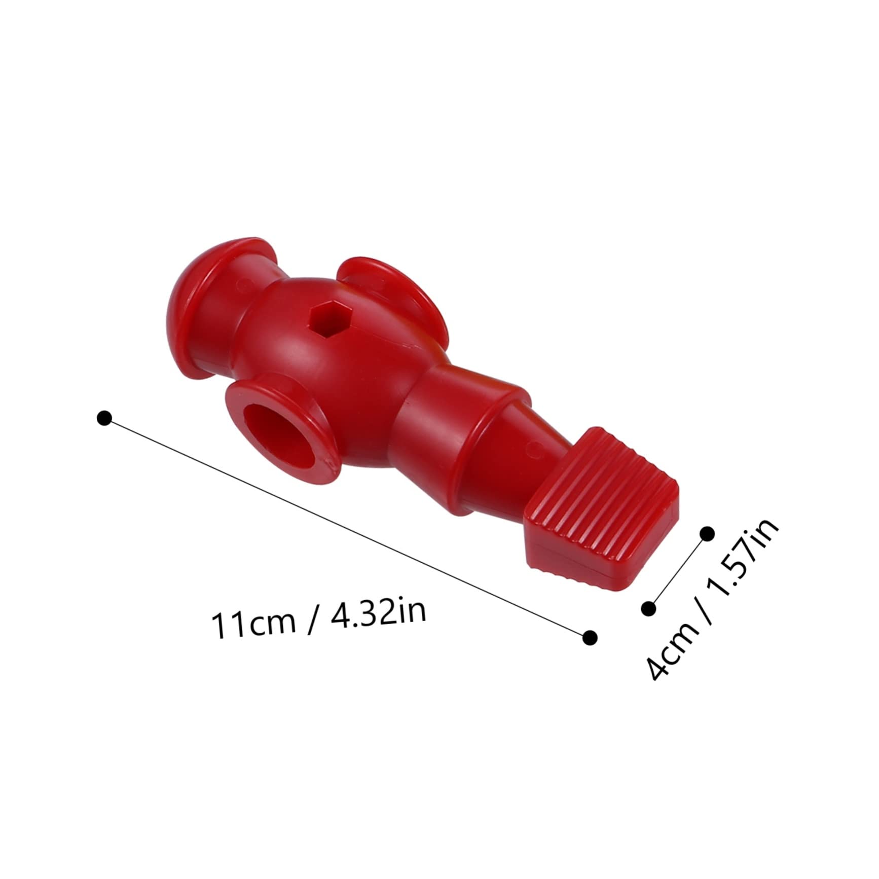 VICASKY 4Pcs Table Soccer Men Replacement Durable Foosball Players White Black Yellow Red for Football Table Smooth Surface Easy to Install Game