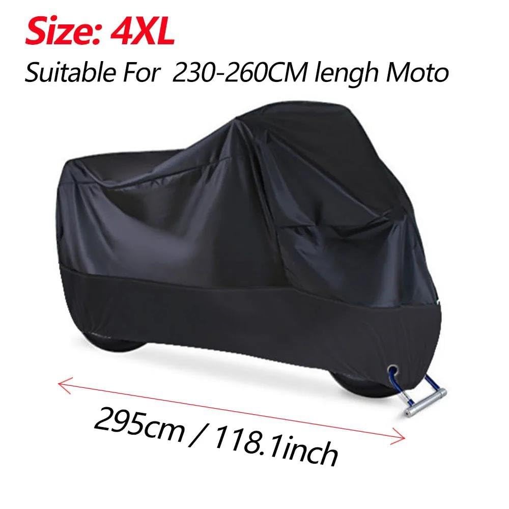 pour Goldwing 1800 GL pour Gold Wing GL1800 Couverture Moto Étanche Solt Extérieur Anti Poussière Moto Couvertures Pluie Pièces(Orange,4XL pour 230-260 cm)
