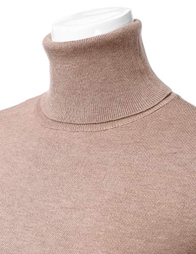 Lalabee Women's Long Sleeve Pullover Turtleneck Slim Fit Stretch Knit Sweater Khaki L #TOP3