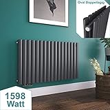 ⭐Design Heizkörper: Paneelheizkörper horizontal ausgeführt; Seitenanschluss geeignet für alle Standard G1/2 Gewinde; Abstand zwischen Zu- und Abflusszenter: 5cm.