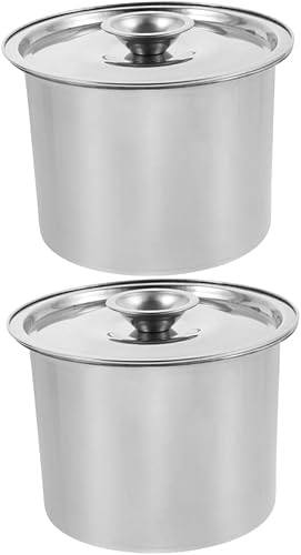 Hemoton 2 piezas de acero inoxidable sabor taza condimento ollas pequeños contenedores de condimentos cocina condimento tarro helado contenedores de