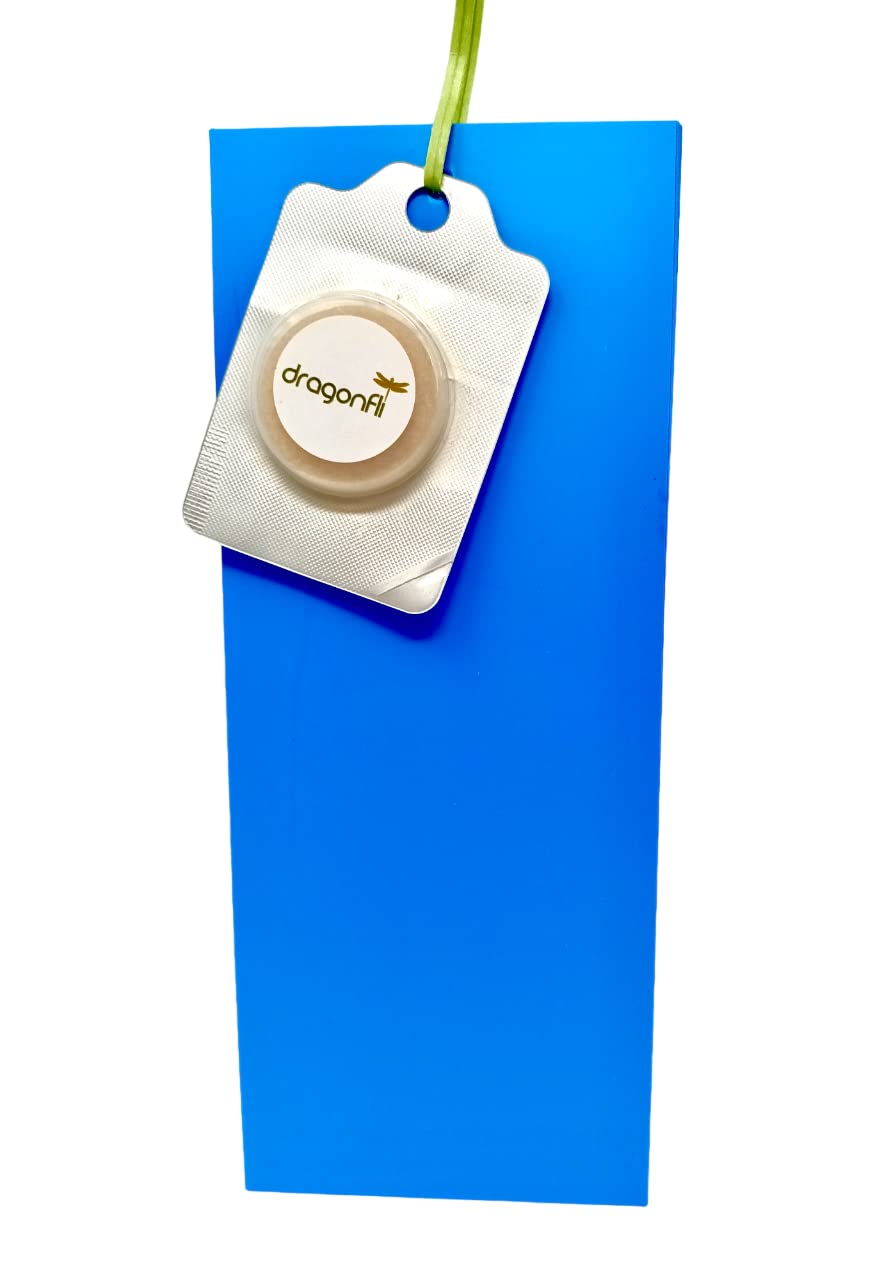 Dragonfli Thrip Killer Sticky Traps - 10 Blue Sticky Traps With Pheromone Lure Attractant To Catch Thrips - 10 x 25cm