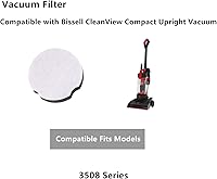 Vista 2 de Filtros de repuesto para aspiradora vertical compacta Bissell CleanView, parte 1604896, compatible con modelos 3508 (paquete de 2)