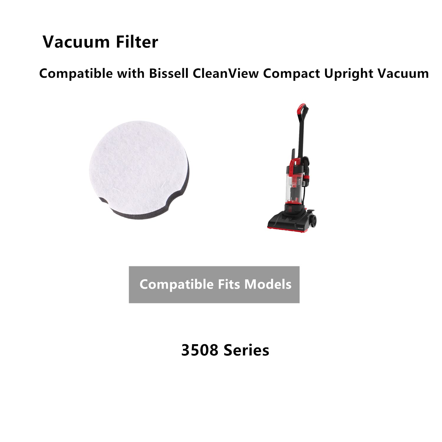 HQRP Filter Set For Bissell CleanView II Bagless 20Q9 73G8 3574 Series Vacuums E - Foto 6
