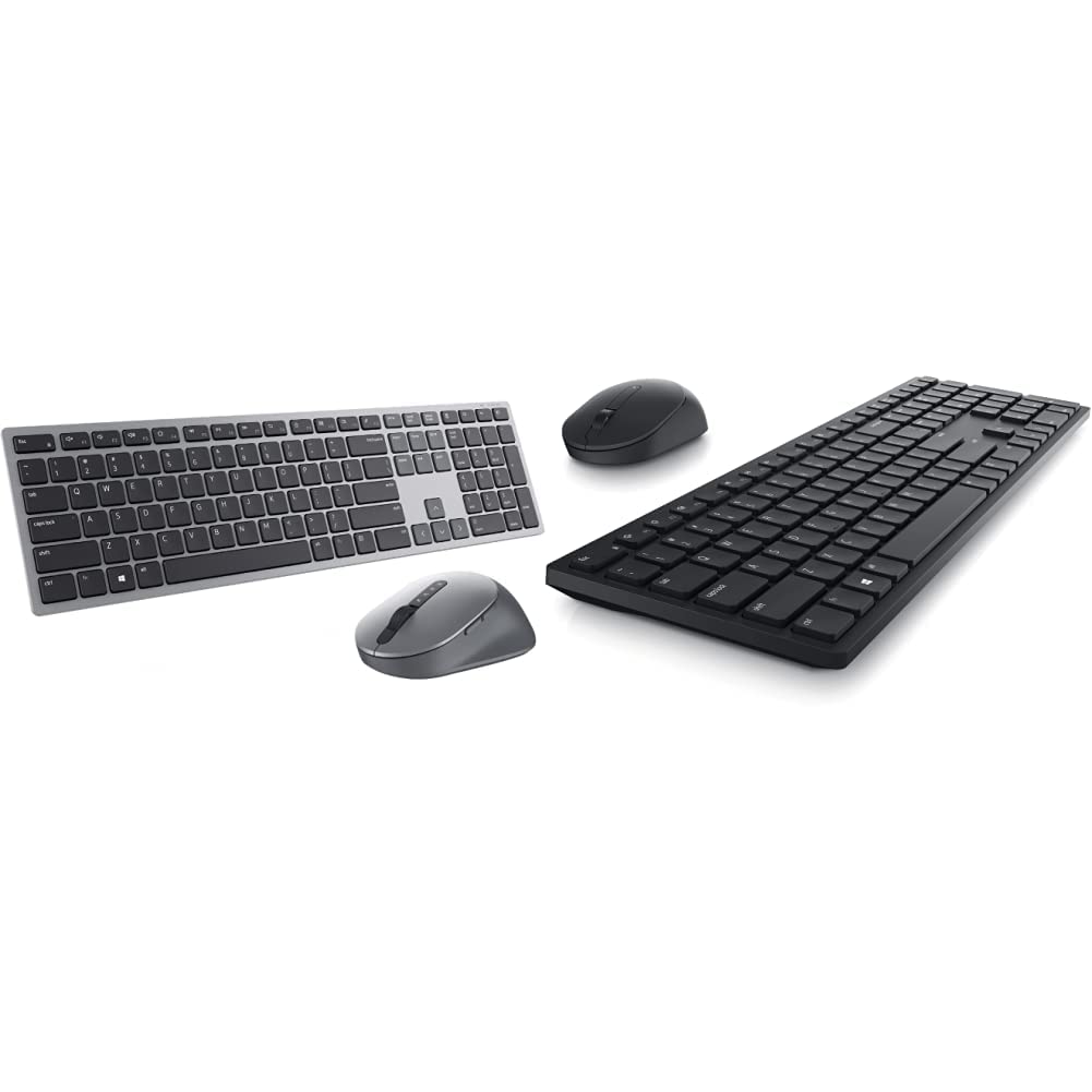 Dell Premier Multi-Device Wireless Keyboard and Mouse - KM7321W & KM5221W Pro Wireless Keyboard and 