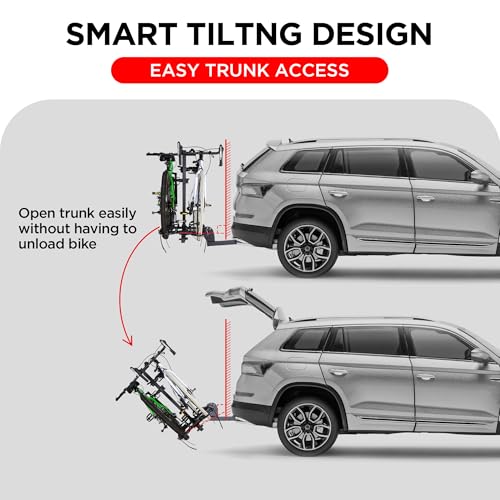 Image of Young Hitch Mounted 2-Bike Rack with Two Posts for Standard, Mountain, Fat Tire Bikes, fit Car, SUV, Van, RV, Trailer, 200 lbs. Capacity
