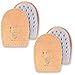 MAROL Leder Fersenkissen mit Latexschaum Fersenpolster Einlage / 2 Paare/Beige / 35-46 (35-41)