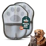 Pack 2 Manopla Quita Pelos Mascota - Guantes Quitapelos Mascotas - Manopla Electroestática que Elimina Pelo de Gatos y Perros - Limpieza Rápida en Sofás, Ropa y Hogar – Dueños de Mascotas (GRIS)