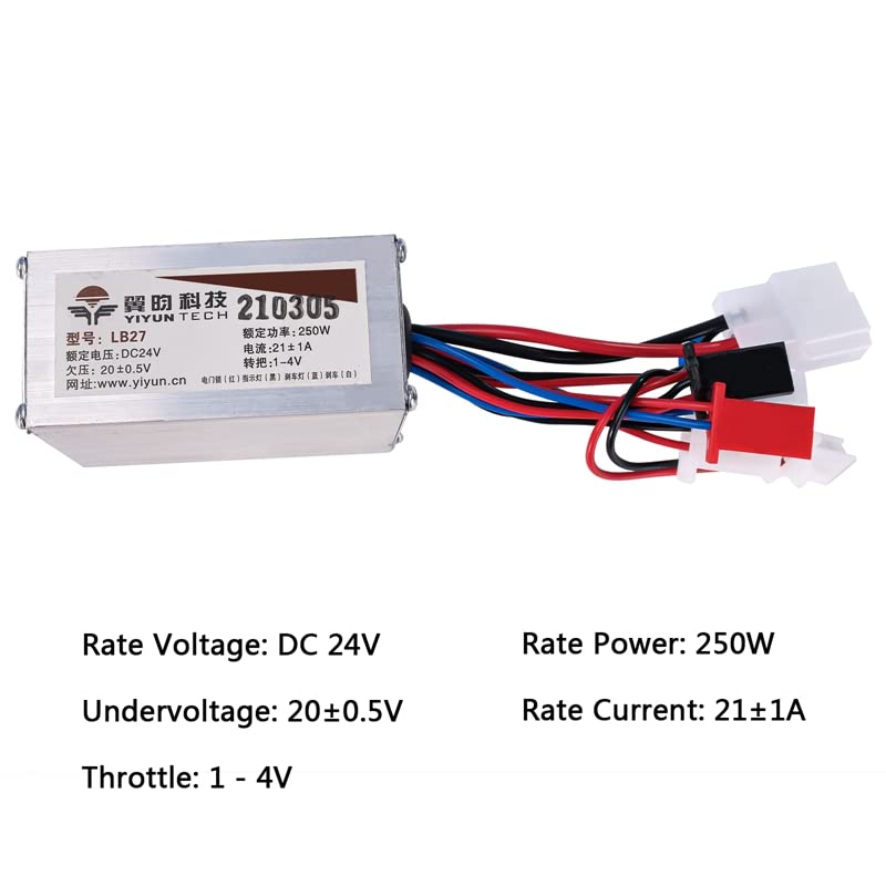 Régulateur de vitesse brossé DC 24 V 250 W Contrôleur de moteur CC Scooter Vélo E-Bike Accessoires de moteur électrique LB27