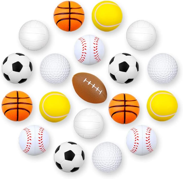 Miniatura 4 de 24 adornos de espuma para cupcakes de tenis, mini pelota de fútbol, pelota de fútbol, selecciones de cupcakes, decoración de tartas temáticas de