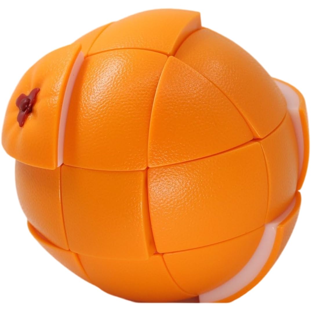 Kiditos Fruit Cube Orange Shaped Magic Cube Speed Puzzle Twisty Toys for Kids Brainteaser, Age 3 Years+