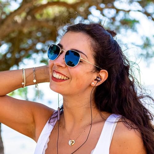 Image of LUDOS Clamor Wired Earbuds in Ear Headphones with Microphone, Earphones with Mic and Volume Control, Memory Foam, Reinforced Cable, Bass Compatible with iPhone, Apple, iPad, Computer, Laptop, PC