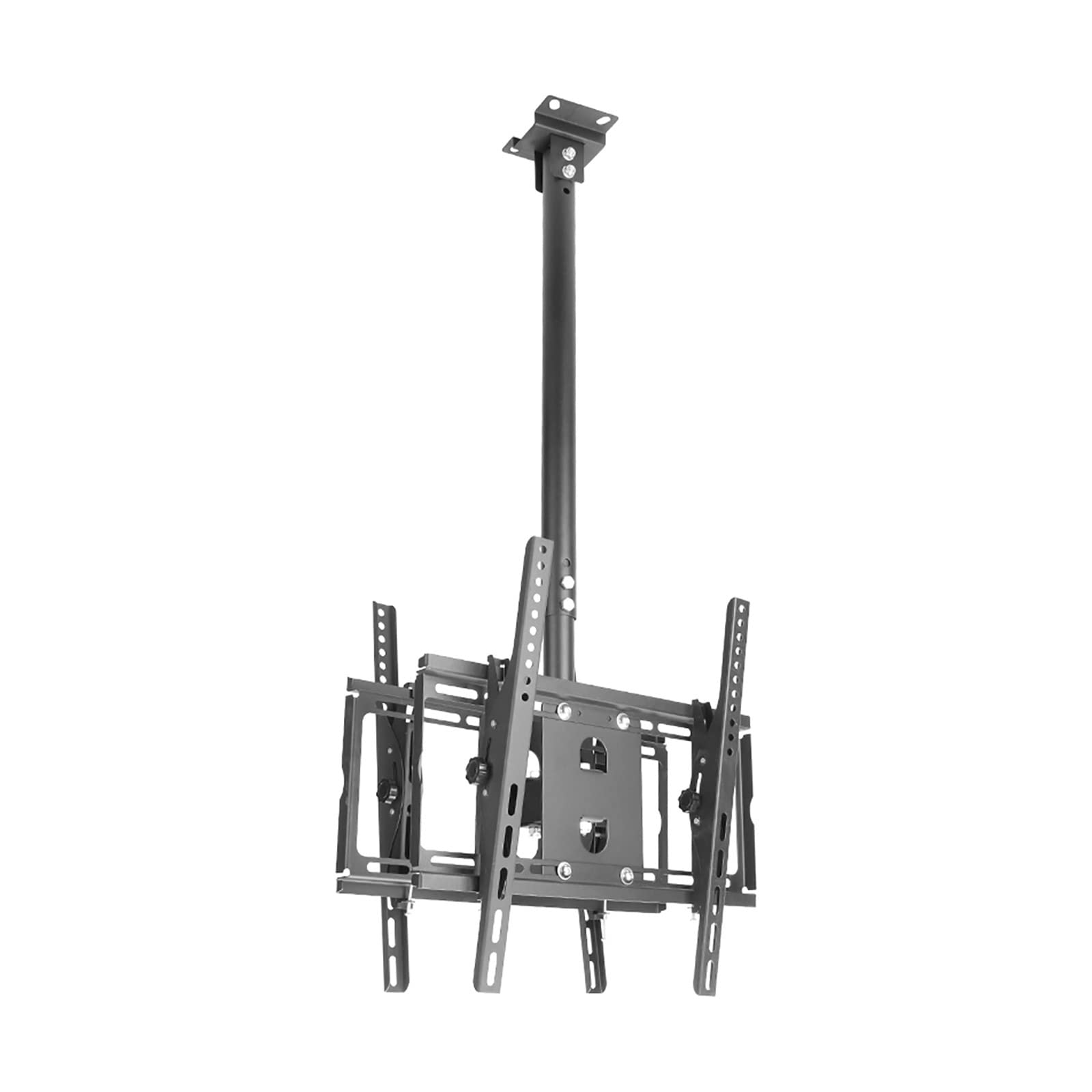Uchwyt ścienny do telewizora Stojak pod telewizor, Sufitowy uchwyt do telewizora, Dwustronny wspornik do montażu sufitowego telewizora, Mocowanie za pomocą śruby rozporowej, Możliwość przechylania i