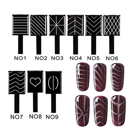 Shogpon 15 Stück Hochwertiger Magnet Stick Magnetstift-Set für Perfekten Katzenaugen Effekt, DIY Nagelkunstwerkzeuge… – Bild 4