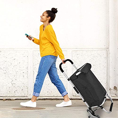 Einkaufstrolley Klappbarer bis 30kg Einkaufswagen Wasserdichter Einkaufstasche Shoppingtrolley Handwagen für Einkaufen… – Bild 7