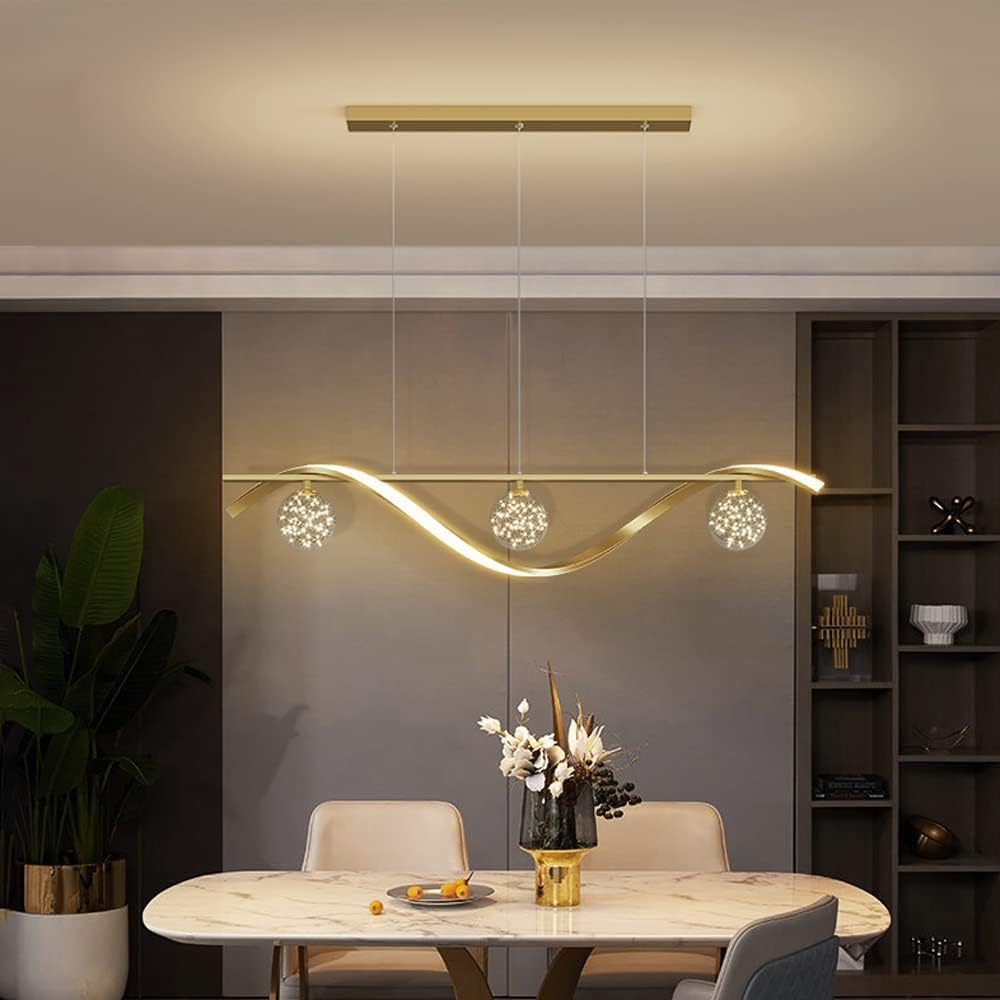Nowoczesna geometryczna lampa wisząca LED 30 W z kloszem ze szkła gipsowego i prostą konstrukcją metalową, idealna do jadalni, wyspy kuchennej lub biura (kolor
