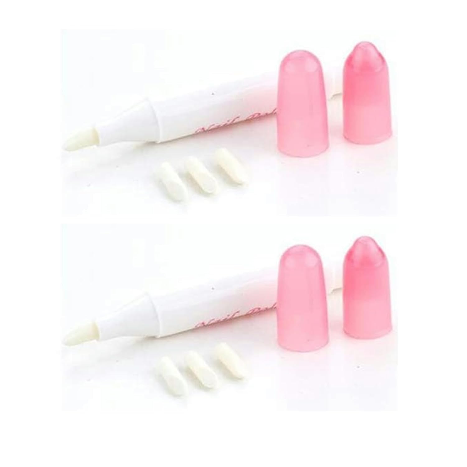 2Pcs Pink Nail Art Polish Corrector Pen for Women Remover Mistakes Cleaner Polish Remover Pen with 3 Tips Manicure Tool Art and Polish Correctors Tools Foot, Hand and Care