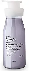 Todo dia Creme Hidratante Corporal, Algodão com Prebiótico, Manteiga de Cacau e Óleo de Linhaça, 400ml