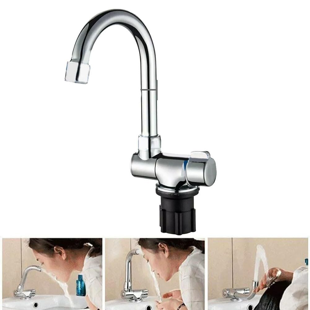 Robinet d'eau pour caravane, camping-car, mélangeur d'eau chaude et froide pliable pour camping-cars, yachts, comptoirs de bar, rotation à 360°