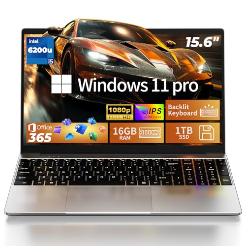 Image of MOONFISH 2026 Laptop Computer Window 11, Core i5 Processor 15.6 Inch Lap Top, 16GB RAM 1TB SSD, Backlit Keyboard, FHD 1920 * 1080, Office 365, Business, Student