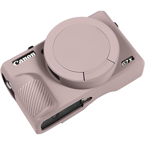 Easy Hood Case for Canon Powershot G7 X Mark III Digital Camera, Soft Silicone Protective Cover with Removable Lens Cover for Canon Powershot G7X Mark III DSLR Camera (Tiffany Pink)