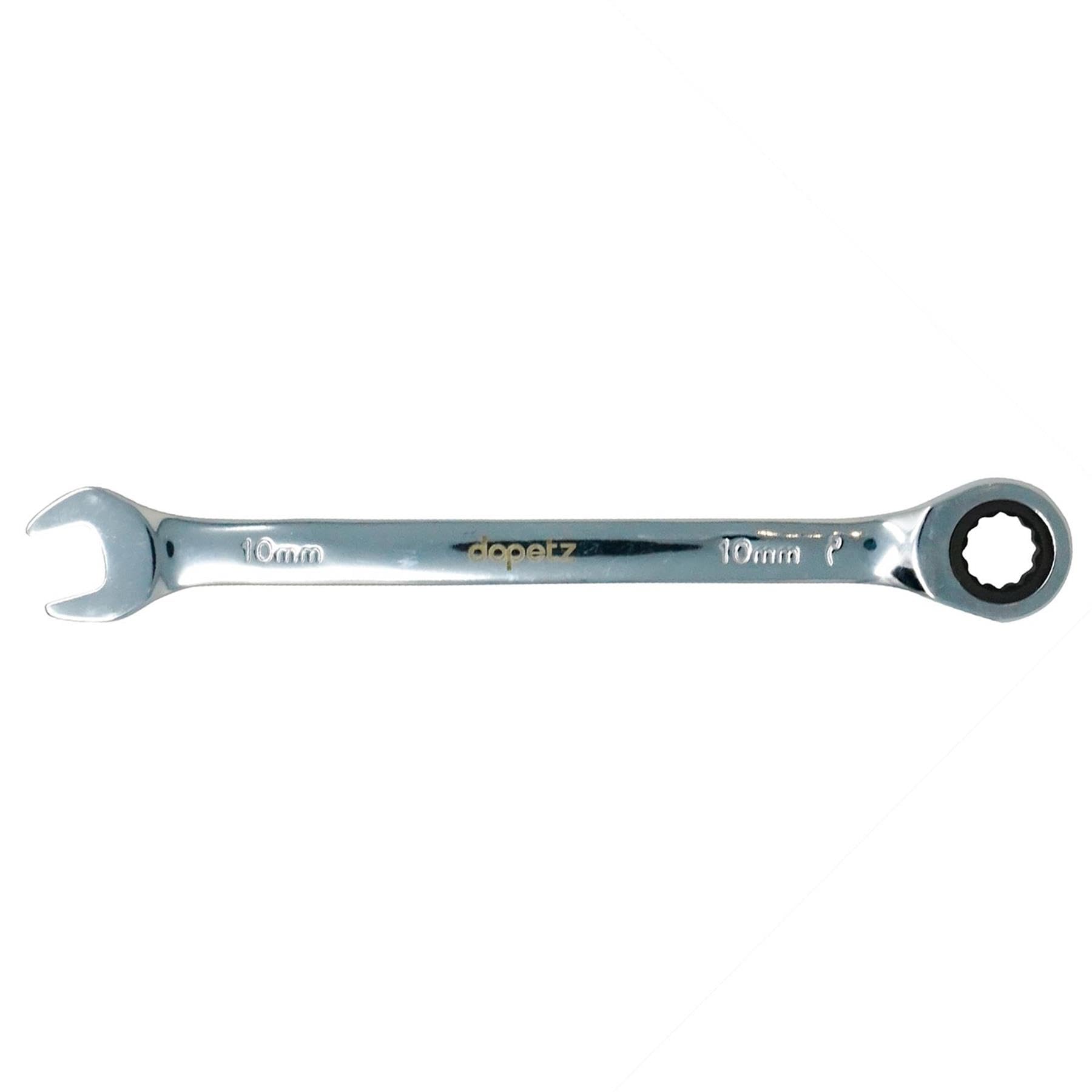 Dapetz® Fixed Head Ratchet Spanner 10mm Professional Chrome Vanadium Steel Forged Combination Wrench Combination Spanner
